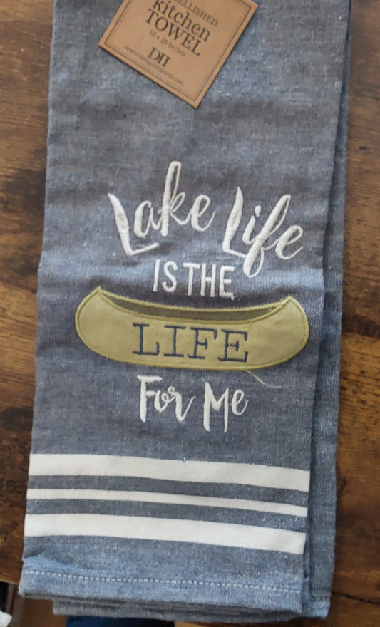 LAKE LIFE EMBELLISHED TOWEL