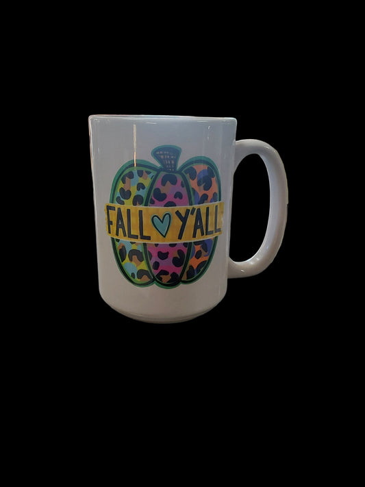 FALL Y'ALL LEOPARD PRINT CUP