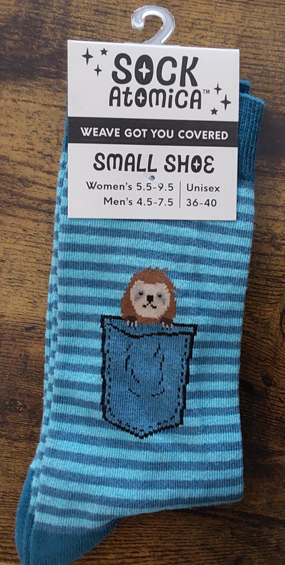 SLOTH POCKET SOCKS-SMALL