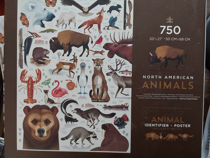 NORTH AMERICAN ANIMALS 750 PIECE PUZZLE