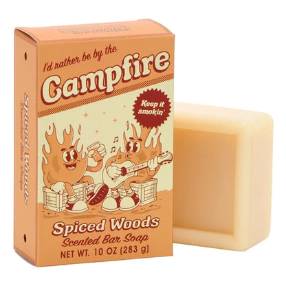 I'D RATHER BE BY THE CAMPFIRE SPICED WOODS BAR SOAP