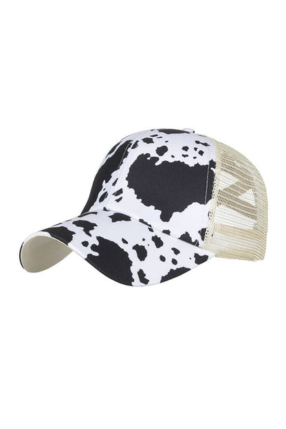 Cow Print Baseball Cap